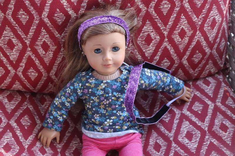 Girls & Doll Passendes Glitzer Stirnband - Geschenke Für Mädchen Sparkle Keine Slip Stirnbänder Kleinkind Haar Accessoire von Sassygirlheadbands