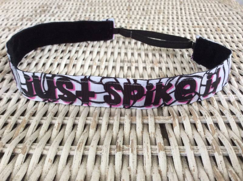 Just Spike It Beachvolleyball-Stirnband, Sport-Stirnband, Kein Slip-Stirnband, Verstellbares Stirnband, Beachvolleyball-Geschenk, Geschenk Für von Sassygirlheadbands