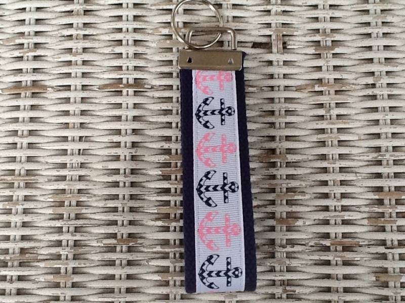 Pink & Blau Anker Schlüsselanhänger - Damen Nautik Armband Für Frauen Mädchen Beste Lehrer Geschenke von Sassygirlheadbands