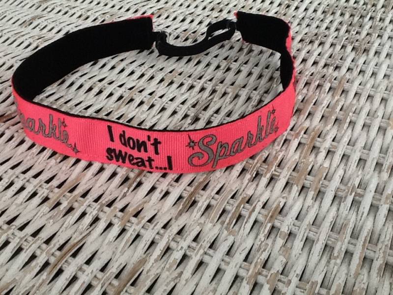 Stirnband - Ich Schwitze Nicht, Ich Funkele Kein Beleg Stirnband Verstellbares Für Erwachsene Sport Laufstirnband Haarbänder von Sassygirlheadbands