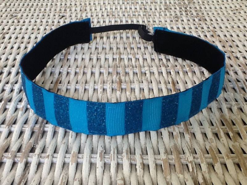 Türkis Glitzer Stirnband - Sparkle Mädchen Für Läufer Kein Slip Haarbänder Verstellbares von Sassygirlheadbands