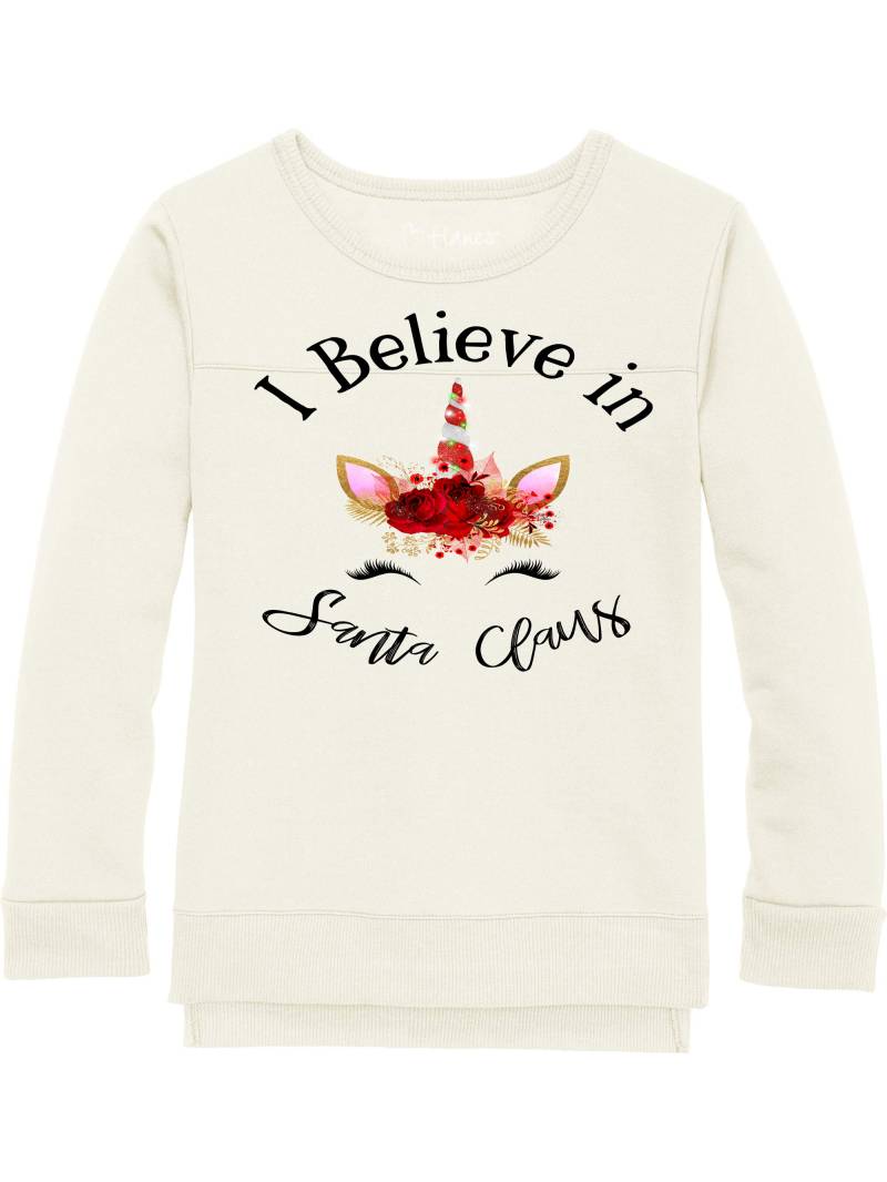 I Believe in The Magic Of Christmas Einhorn Hi Low Sweatshirt/Shirt von SassysConfections