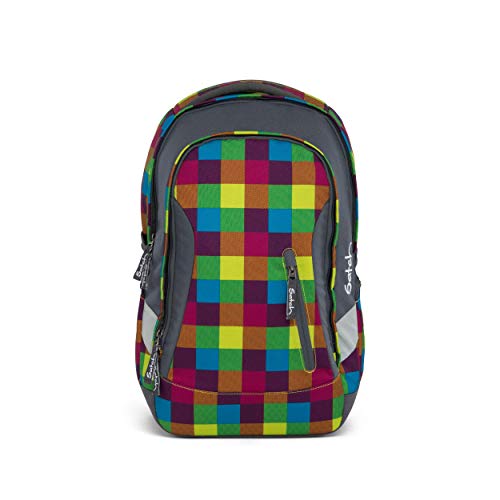 SATCH Beach Leach 2.0 Kinder-Rucksack, 45 cm, Karo Bunt Gepixelt, SAT-SLE-001-901 von satch