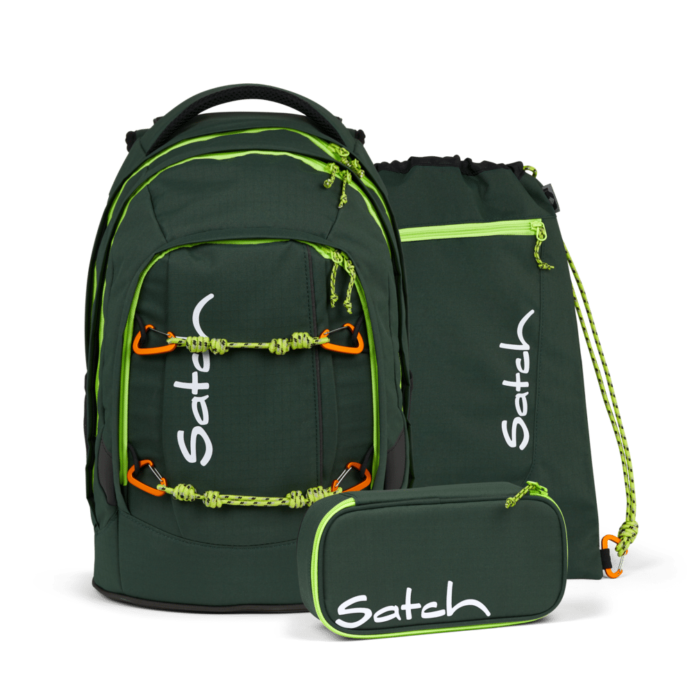 Satch - Satch Pack Schulrucksack Set Green Explorer Dunkelgrün - Gr. - One Size von Satch