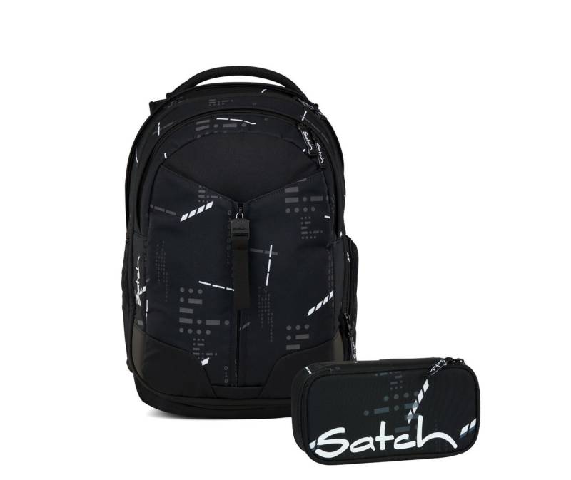 Satch Schulranzen Schulrucksack-Set MATCH Ninja Matrix 2-teilig, Kollektion 2025 (2-teilig), Schulranzen, ergonomisch, 30 + 5 Liter von Satch
