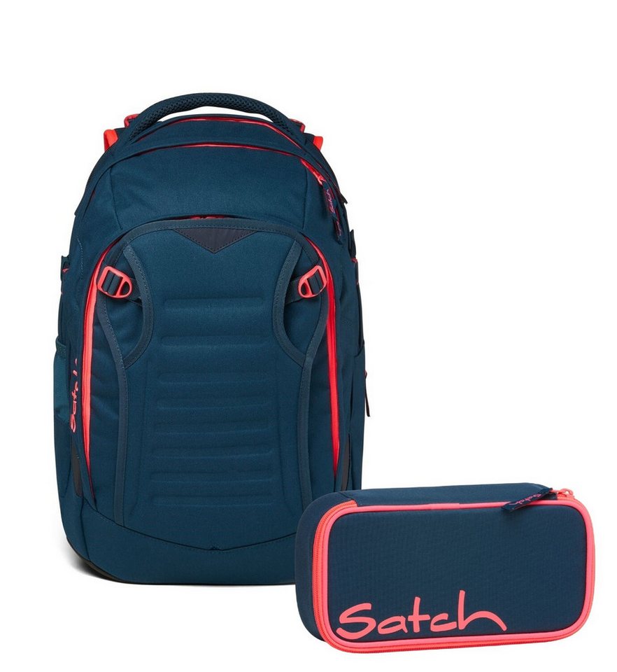 Satch Schulranzen Schulrucksack-Set MATCH Pink Phantom 2-teilig (2-teilig), Laptop-Fach, Your-Size-System, Schulranzen von Satch