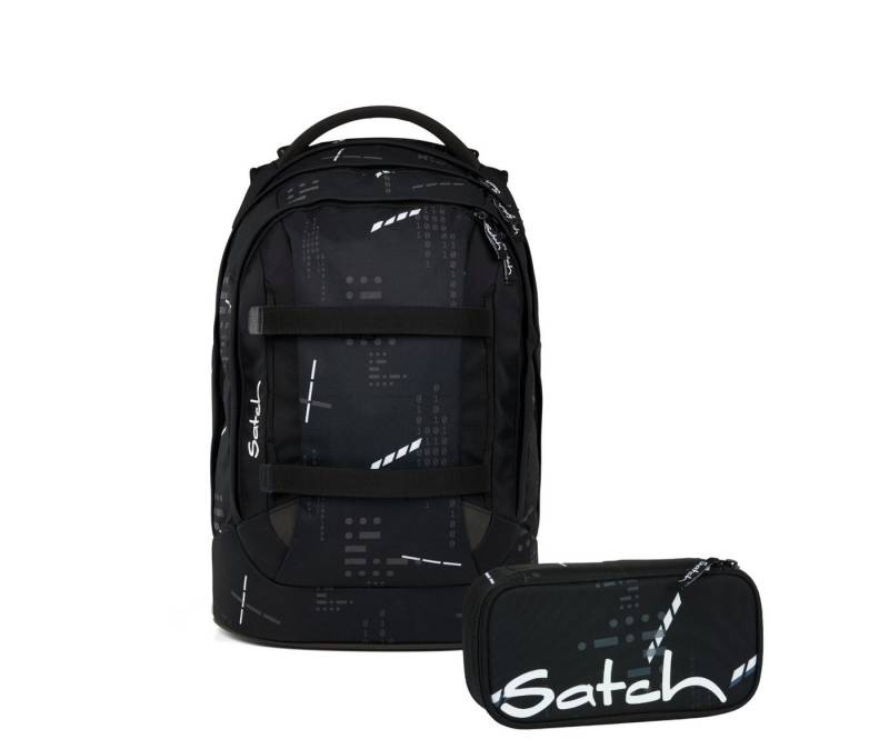 Satch Schulranzen Schulrucksack-Set PACK Ninja Matrix 2-teilig, Kollektion 2025 (2-teilig), ergonomisch, Your-Size-System: auf Körpergröße anpassbar von Satch