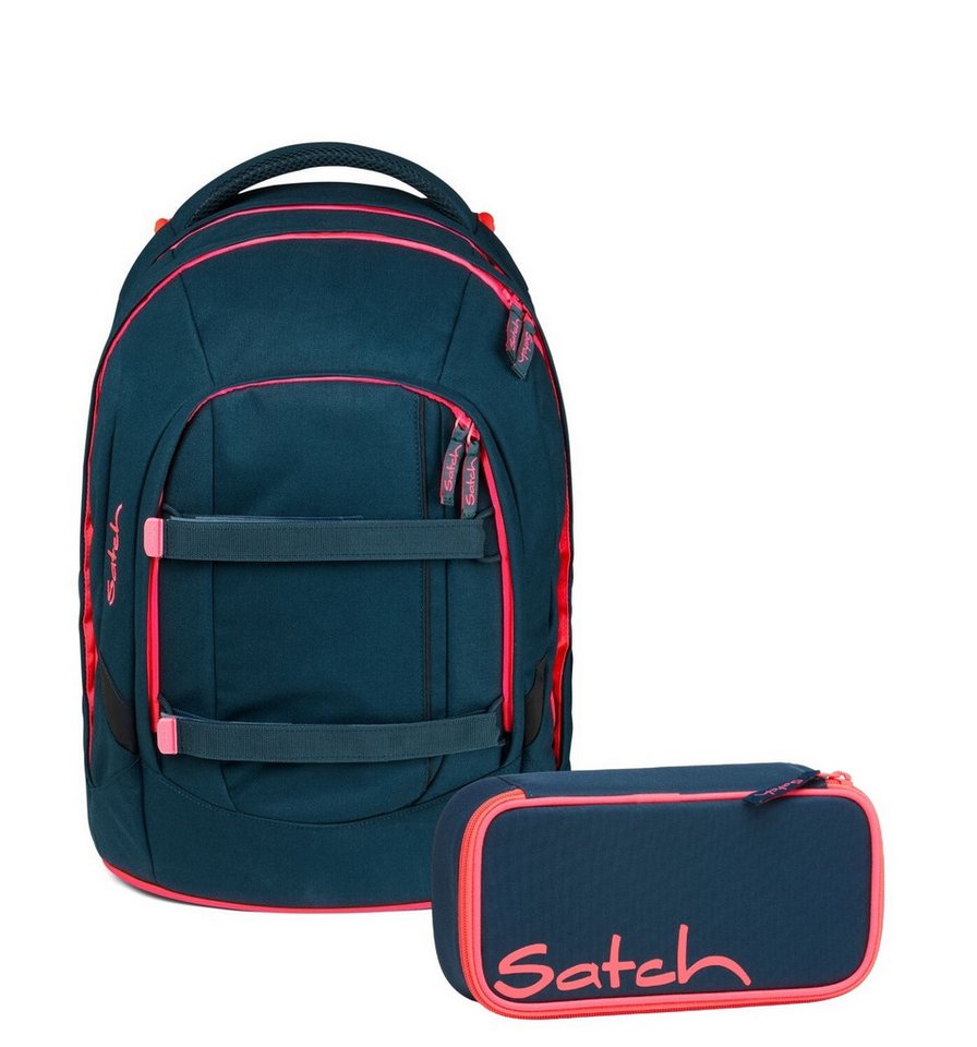 Satch Schulranzen Schulrucksack-Set PACK Pink Phantom 2-teilig (2-teilig), Laptop-Fach, Your-Size-System, Schulranzen von Satch