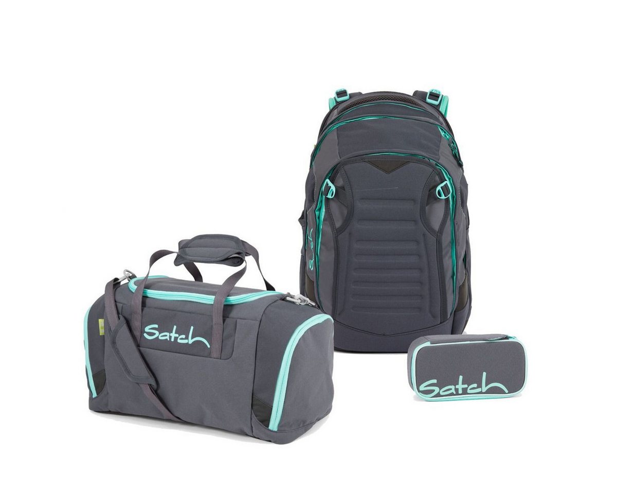 Satch Schulrucksack Match (3tlg., inkl. Schlamperbox und Sporttasche), erweiterbar von Satch