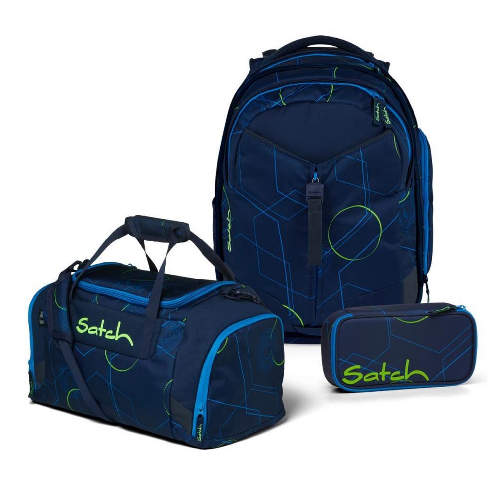 Satch Schulrucksack Match (3tlg., inkl. Schlamperbox und Sporttasche) von Satch