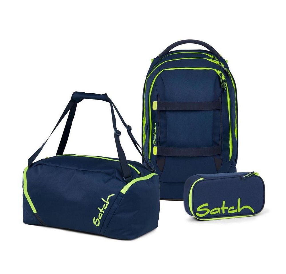 Satch Schulrucksack Pack (3tlg, inkl. Schlamperbox und Sporttasche) von Satch
