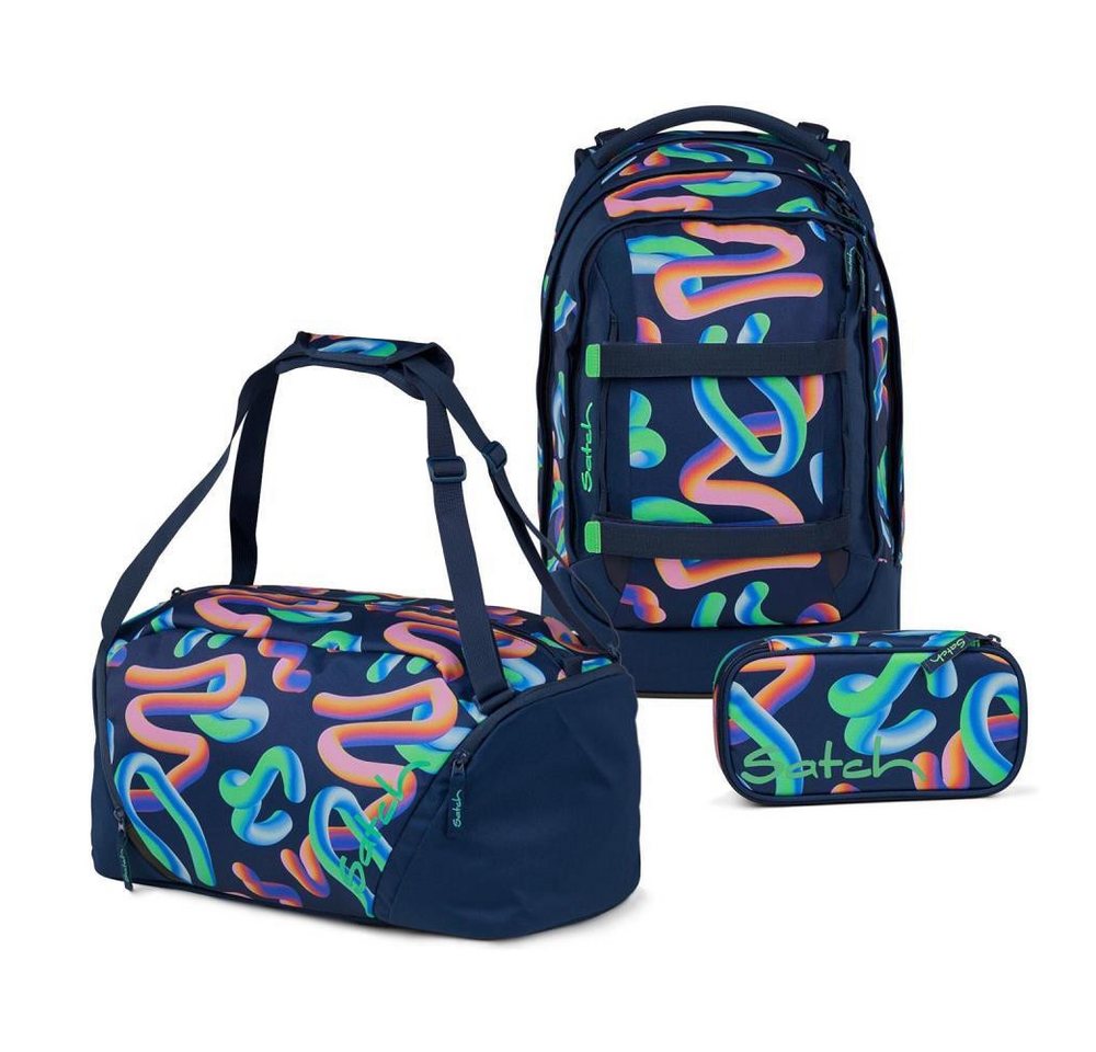 Satch Schulrucksack Pack (3tlg, inkl. Schlamperbox und Sporttasche) von Satch