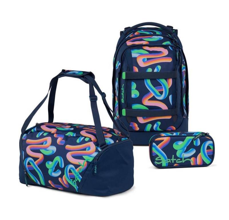 Satch Schulrucksack Pack (3tlg, inkl. Schlamperbox und Sporttasche) von Satch
