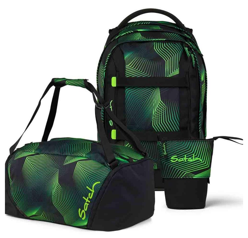 Satch Schulrucksack Pack (3tlg., inkl. Pencil Slider und Sporttasche) von Satch