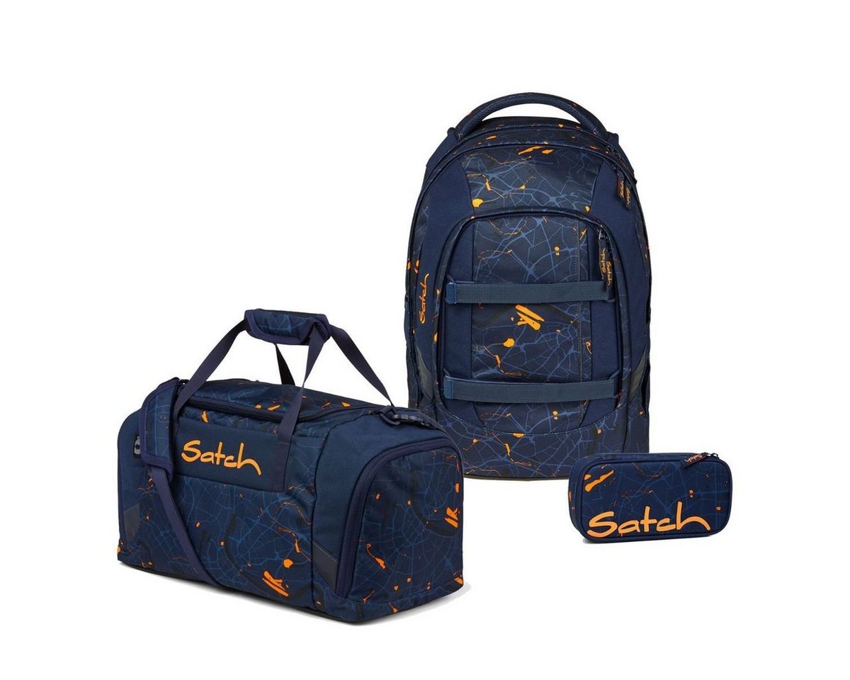 Satch Schulrucksack Pack (3tlg., inkl. Schlamperbox und Sporttasche) von Satch