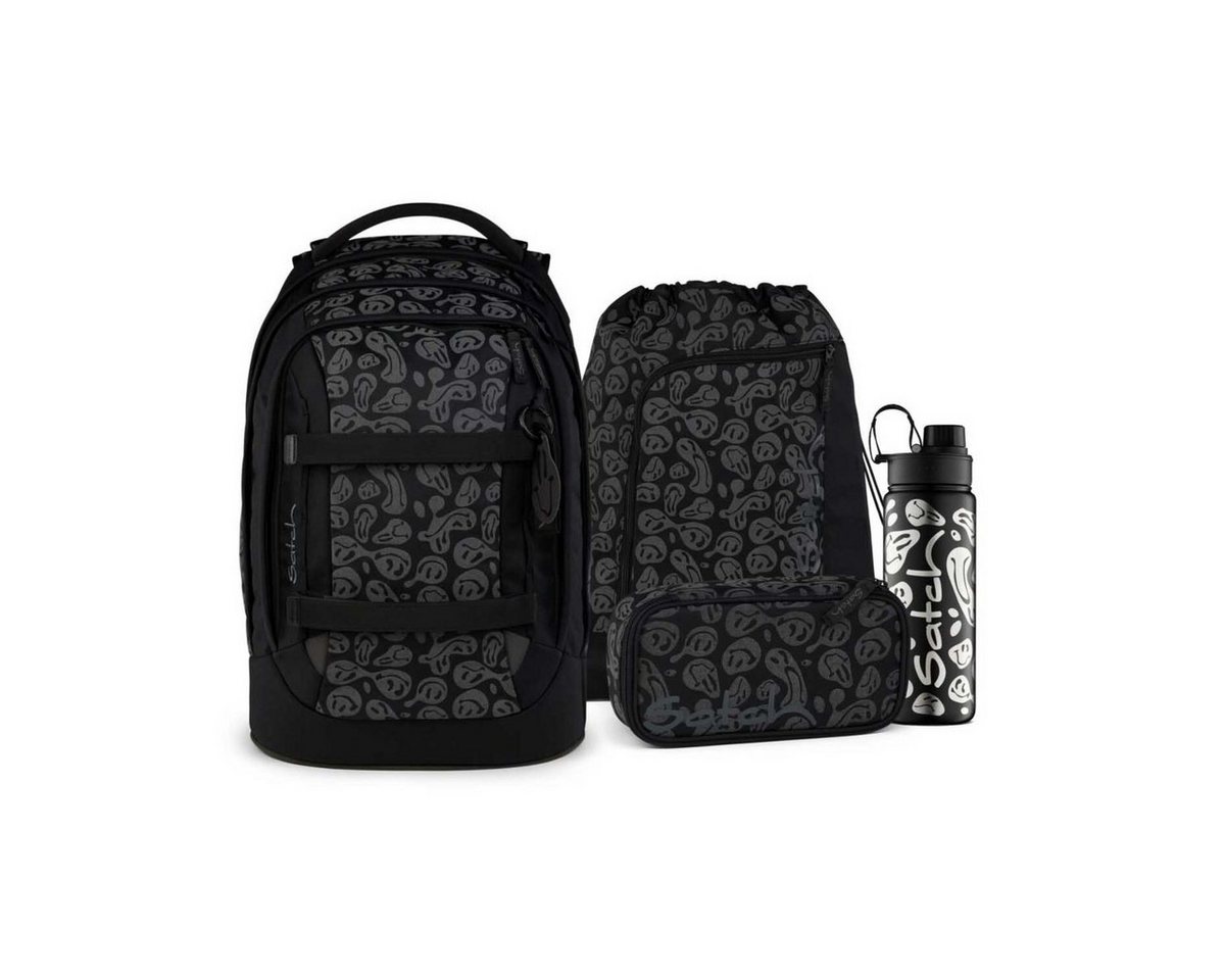 Satch Schulrucksack Pack (4tlg., inkl. Schlamperbox, Sportbeutel und Trinkflasche), reflektierend von Satch
