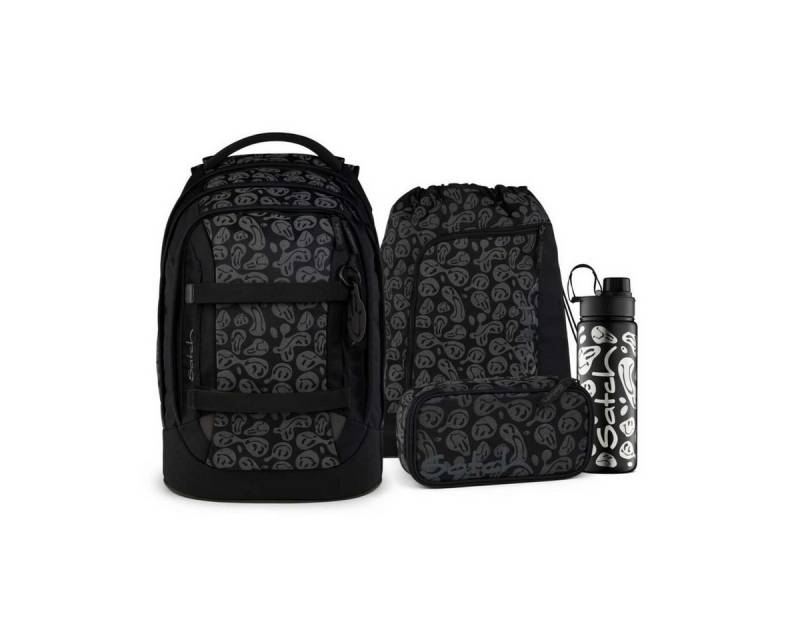 Satch Schulrucksack Pack (4tlg., inkl. Schlamperbox, Sportbeutel und Trinkflasche), reflektierend von Satch