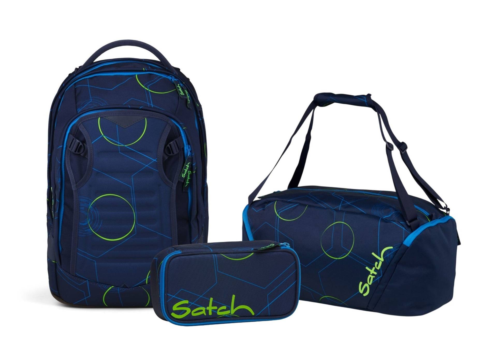 Schulrucksack-Set MATCH PLUS Blue Tech 3-teilig von Satch