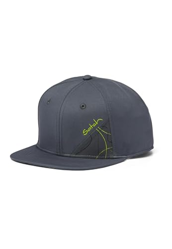 Satch Cap Snapback Kappe 54-58 cm Kopfumfang für Teenager Jungen und Mädchen ab 5. Klasse Grey Circles - Grau von Satch