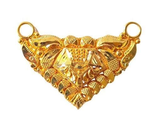 Satfale Jewellers 22K/18K echt zertifiziert Geldstrafe Gelb Gold Einzigartig Mangalsutra-Anhänger von Satfale Jewellers