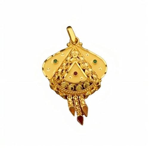 Satfale Jewellers 22K/18K echt zertifiziert Geldstrafe Gelb Gold Einzigartig geschnitzt Mangalsutra-Anhänger von Satfale Jewellers