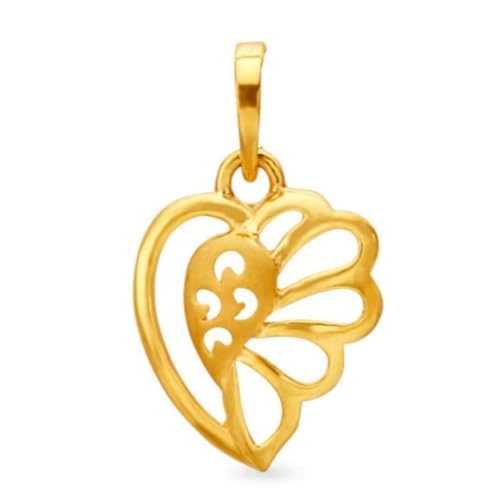 Satfale Jewellers 22K/18K echt zertifiziert Geldstrafe Gelb Gold Einzigartige halbe Blume von Satfale Jewellers