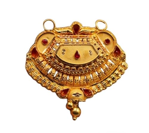 Satfale Jewellers 22K/18K echt zertifiziert Geldstrafe Gelb Gold Elegant Mangalsutra-Anhänger von Satfale Jewellers