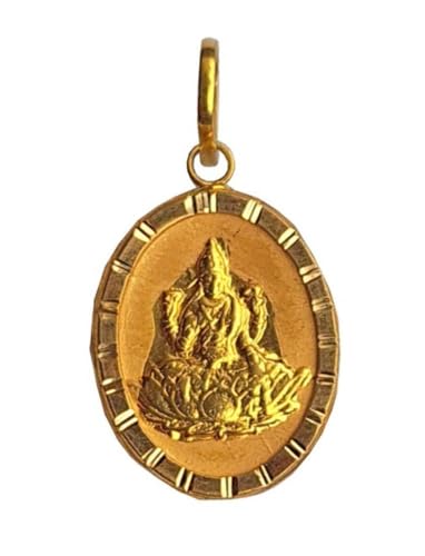 Satfale Jewellers 22K/18K echt zertifiziert Geldstrafe Gelb Gold Ovales Lakshmi von Satfale Jewellers