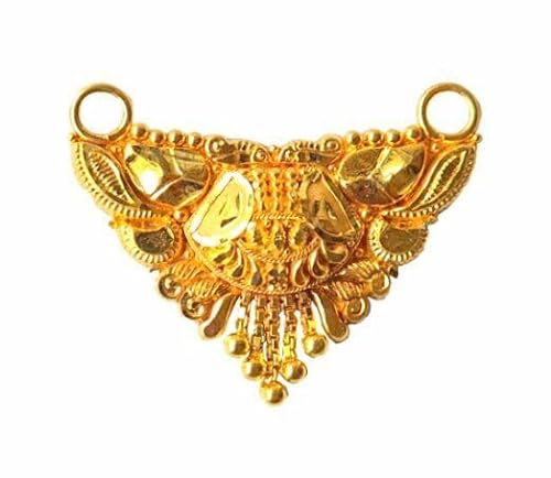 Satfale Jewellers 22K/18K echt zertifiziert Geldstrafe Gelb Gold Wunderschön Mangalsutra-Anhänger von Satfale Jewellers