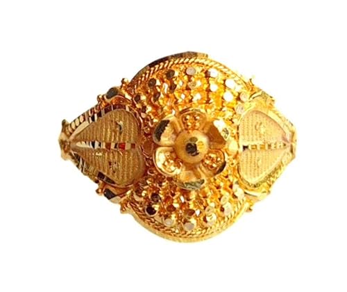 Satfale Jewellers Massives 22K/18K Fein Gelb Gold-zertifiziert Frauen und Mädchen Stellungnahme Ring von Satfale Jewellers