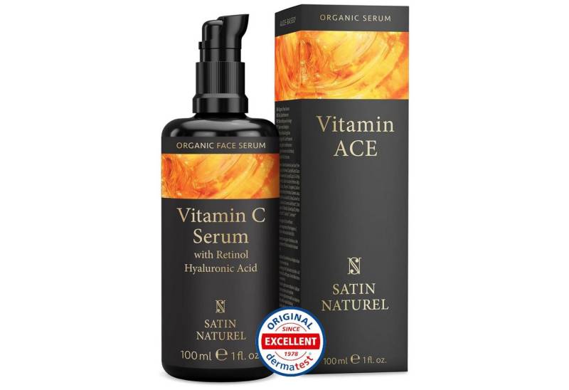 Satin Naturel Gesichtsserum Vitamin ACE Bio Serum hochdosiert 100ml, 1-tlg., Vegan Satin Naturel Gesichtsserum Vitamin ACE Bio Serum hochdosiert 100ml, 1-tlg., Vegan von Satin Naturel