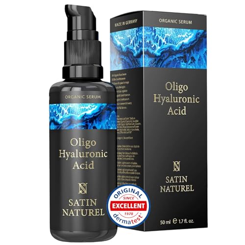 Satin Naturel Hyaluronsäure Serum hochdosiert 50ml – Premium Gesichtsserum für Männer & Frauen – 100% Vegan – Anti-Aging & Anti-Falten – Natürliche Gesichtspflege von SatinNaturel