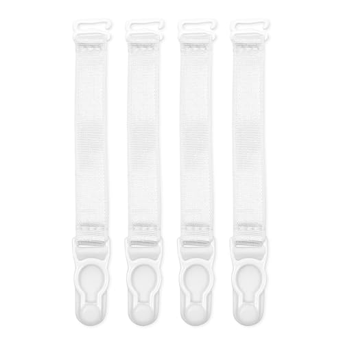 Satini Kunststoff Klipp der Straps Gürtel Dessous Riemen (Weiß, 4 Riemen) von Satini