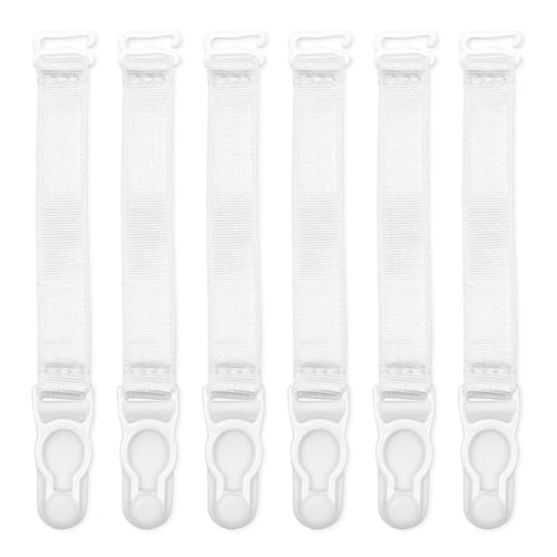 Satini Kunststoff Klipp der Straps Gürtel Dessous Riemen (Weiß, 6 Riemen) von Satini