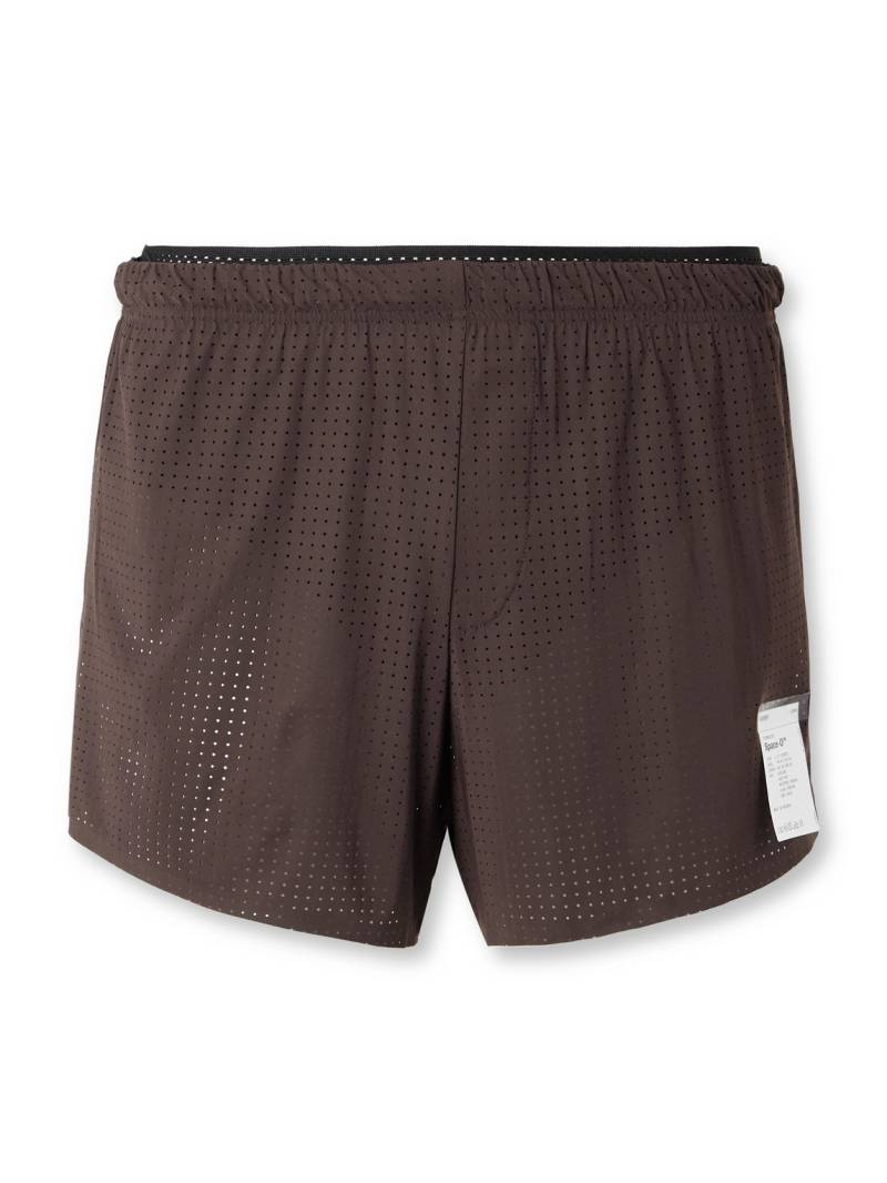 Satisfy - 2.5" Distance Straight-Leg Logo-Appliquéd Space‑O™ Shorts - Men - Brown - XL von Satisfy