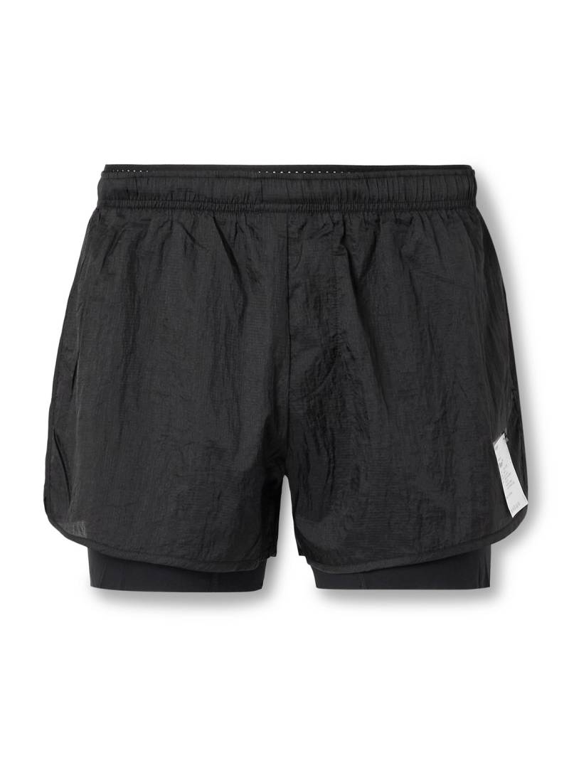 Satisfy - 3" Straight-Leg Layered Rippy™ Ripstop and Justice™ Shorts - Men - Black - M von Satisfy