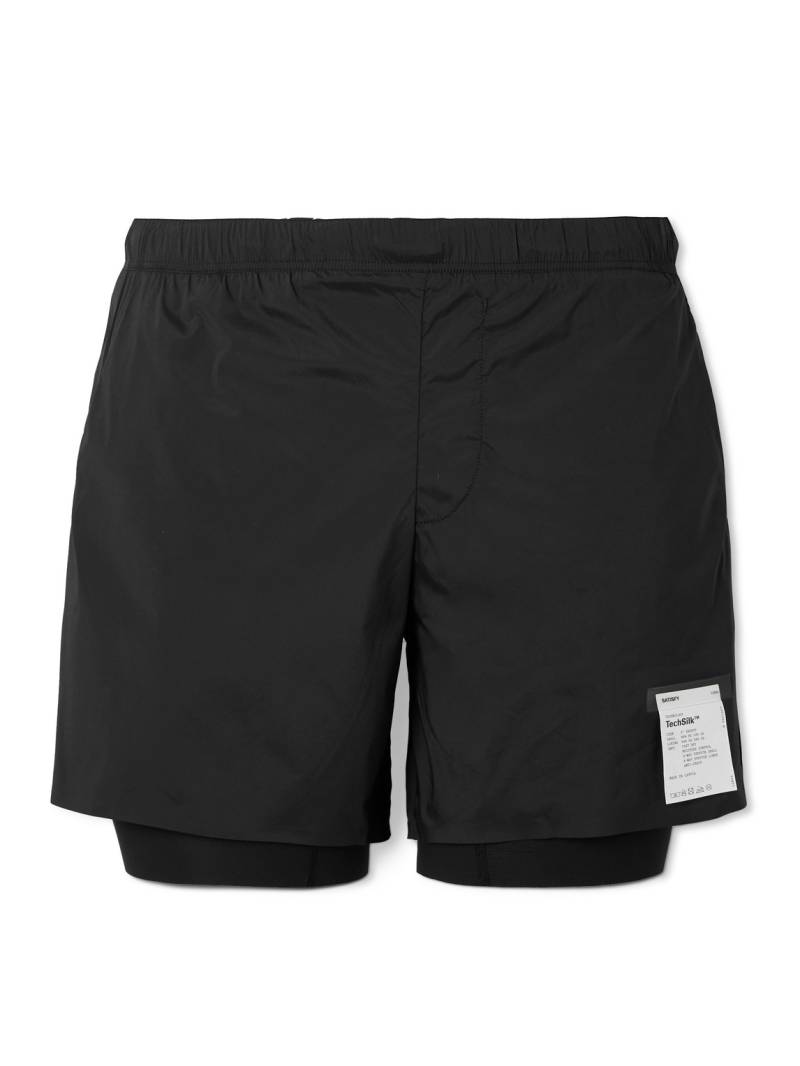 Satisfy - 5" Straight-Leg Layered TechSilk™ and Justice™ Shorts - Men - Black - M von Satisfy