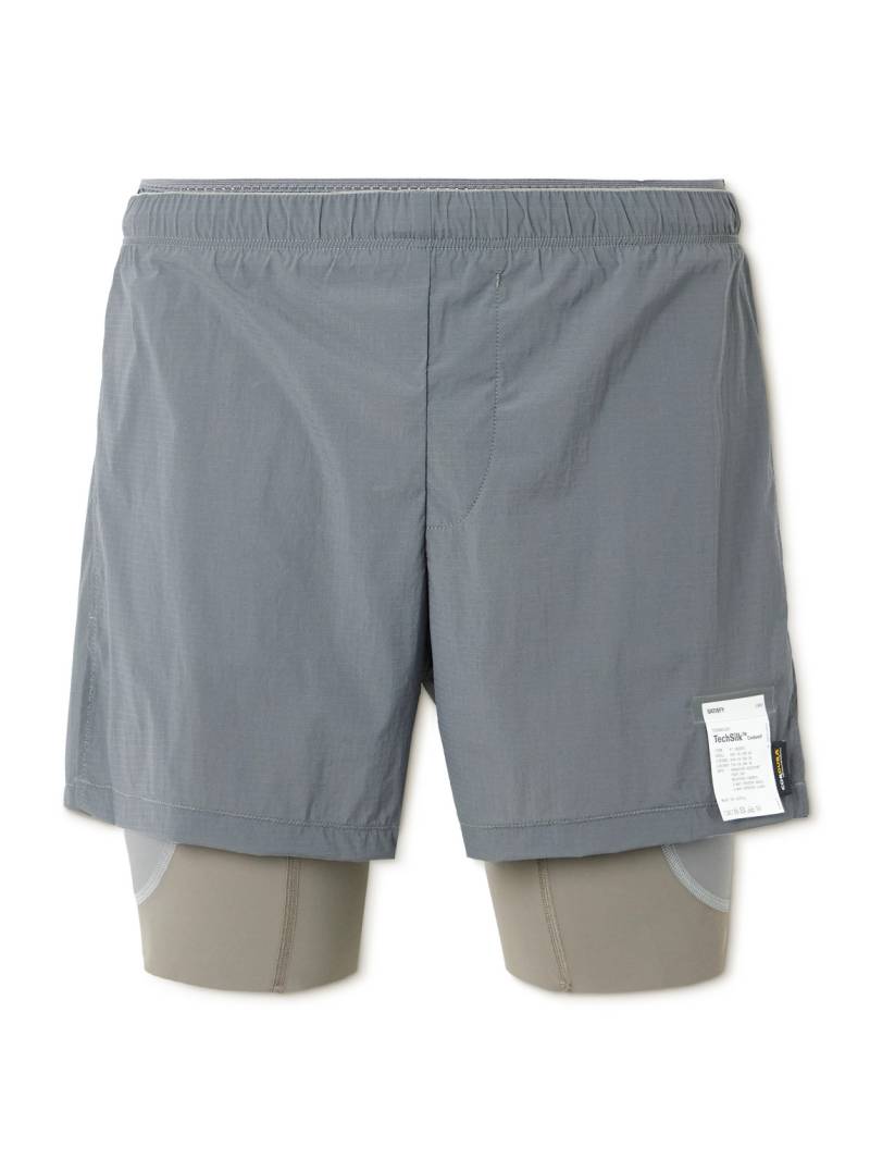 Satisfy - 8" Straight-Leg Layered TechSilk™ Cordura® Ripstop and Justice™ Shorts - Men - Gray - XL von Satisfy