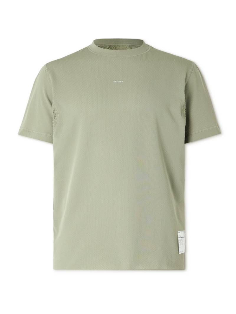 Satisfy - FuzzFleece™ Octa® T-Shirt - Men - Green - XS von Satisfy