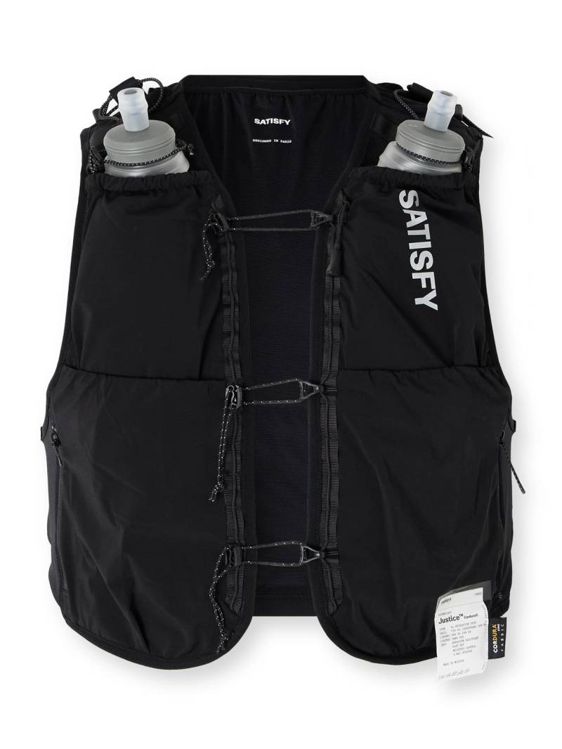 Satisfy - Logo-Print Appliqued Justice™ CORDURA® Hydration Vest, 5L - Men - Black - L/XL von Satisfy