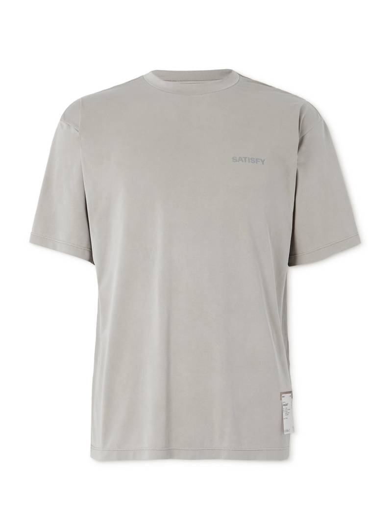 Satisfy - Logo-Print AuraLite™ T-Shirt - Men - Gray - 0 von Satisfy