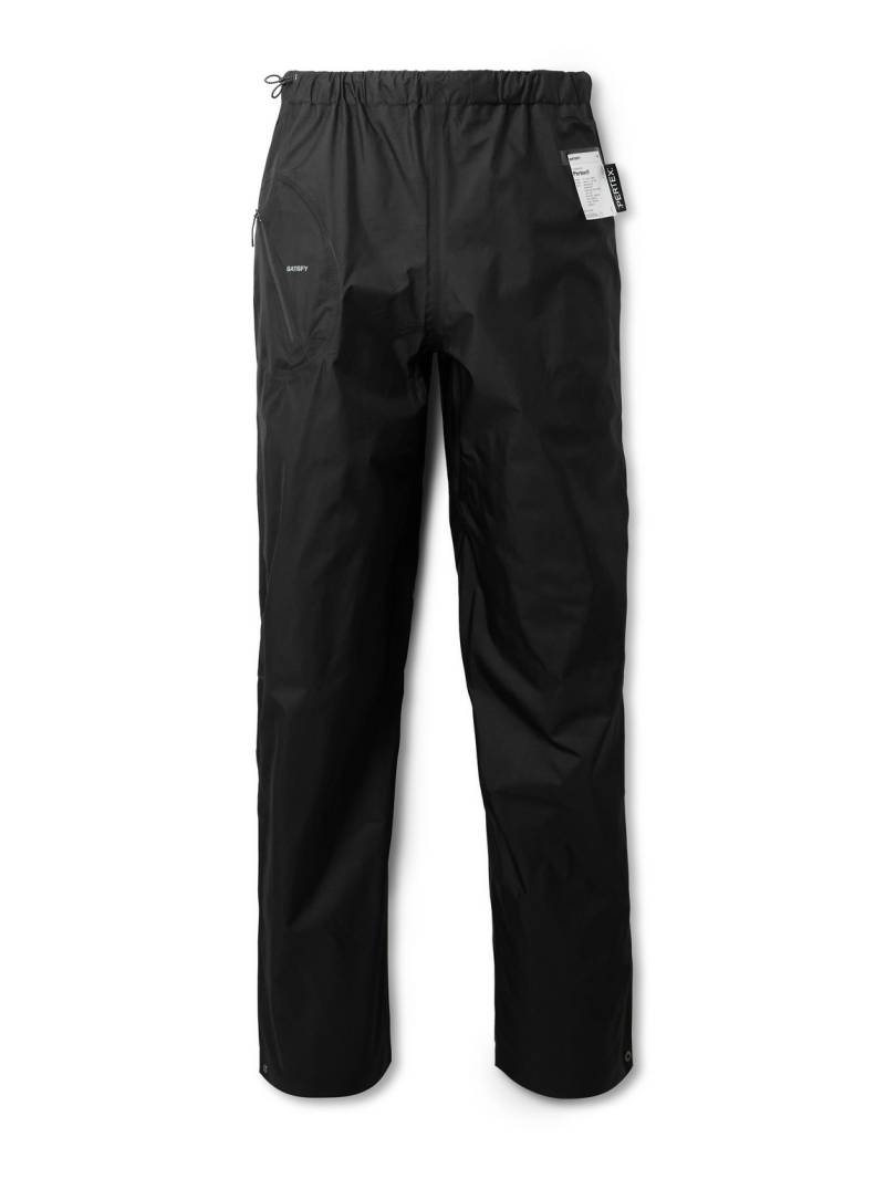 Satisfy - Straight-Leg Pertex® 3L Rain Logo-Appliquéd Recycled-Ripstop Trousers - Men - Black - 0 von Satisfy