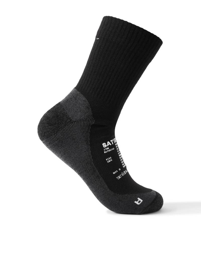 Satisfy - Stretch Merino Wool-Blend Socks - Men - Black - 35-38 von Satisfy