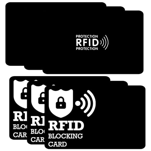 Satiskid 6 Stück RFID Blocking Card RFID NFC Blocker für Männer & Frauen Kreditkartenschutz Anti-Diebstahl kontaktlose RFID Karte Slim Bank Debitkarte Reisepass Schild von Satiskid