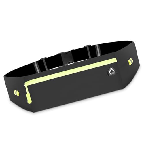 Satiskid Laufgürtel Handy, Wasserdicht Laufgürtel mit Verstellbarem Gummiband Running Belt, Läufer-Hüfttasche für Damen/Herren mit 3 Taschen, Sport Laufgurt Joggen für Fitness Radfahren von Satiskid