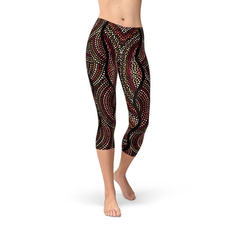 stammes-Druck Capri Leggings, Ankara Capri, Dashiki Aborigines Indigenen Indigene Design, Traumzeit von SatoriStylez