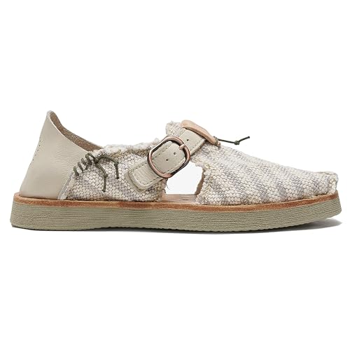 Satorisan - Sandalen Herren und Damen - Benirras Sumbe - Flache Leder und Textil Sandalen Bequem, Nachhaltig und Dauerhaft - Farbe Grey - Größe 39 von Satorisan