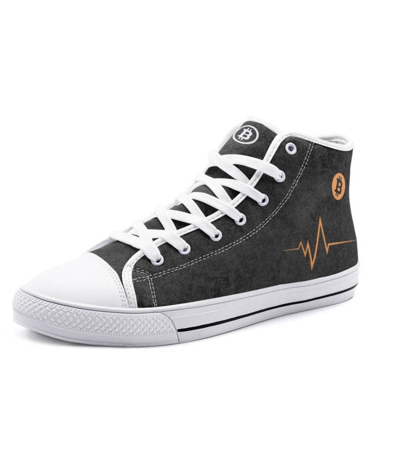 High-Top Bitcoin Shoes | Canvas Sneakers Satoshi Nakamoto Crypto Btc Streetwear von SatoshiSupply
