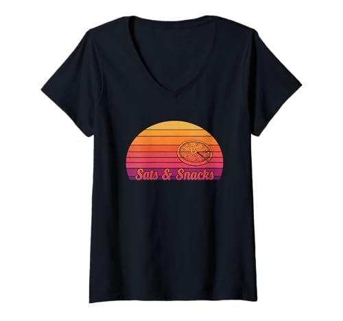 Damen Pizza Day Crypto Mining Meme Essen Satoshi Blockchain Bitcoin T-Shirt mit V-Ausschnitt von Satoshis Fashion: The Bitcoin only Store