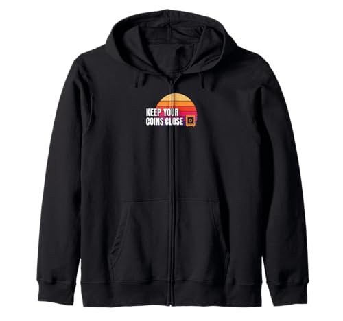 Keep Your Coins Close, sichere private Geldbörse, Krypto-Bitcoin Kapuzenjacke von Satoshis Fashion: The Bitcoin only Store